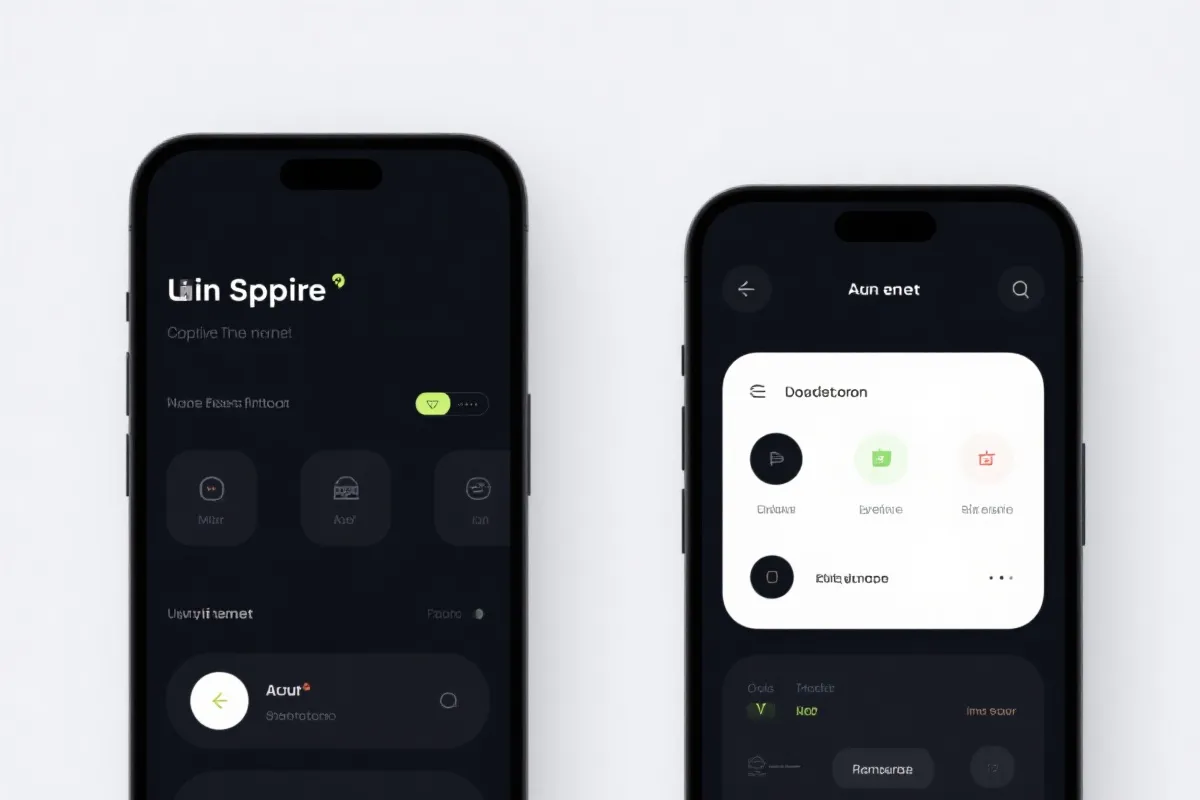 移动端应用界面示意图